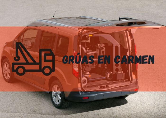 grúa remolcando un vehículo en Carmen