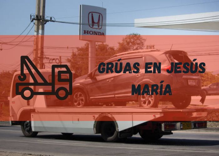 grúa arrastrando un auto en Jesús María