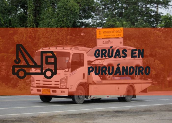 grúa arrastrando un automóvil en Puruándiro