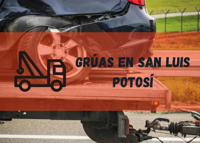 grúa realizando un traslado de un automóvil en San Luis Potosí