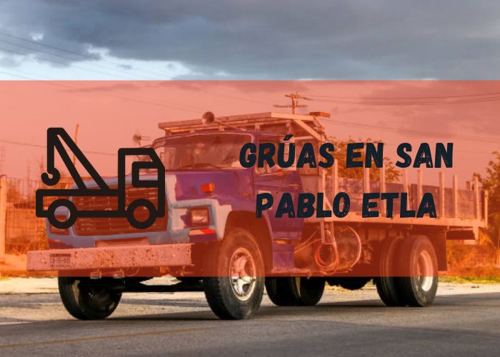 grúa realizando un traslado de un vehículo en San Pablo Etla