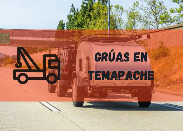 grúa arrastrando un auto en Temapache