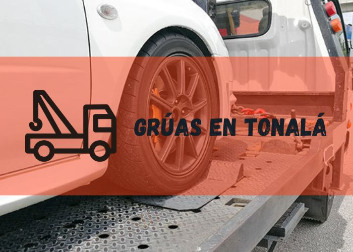 grúa realizando un traslado de un auto en Tonalá